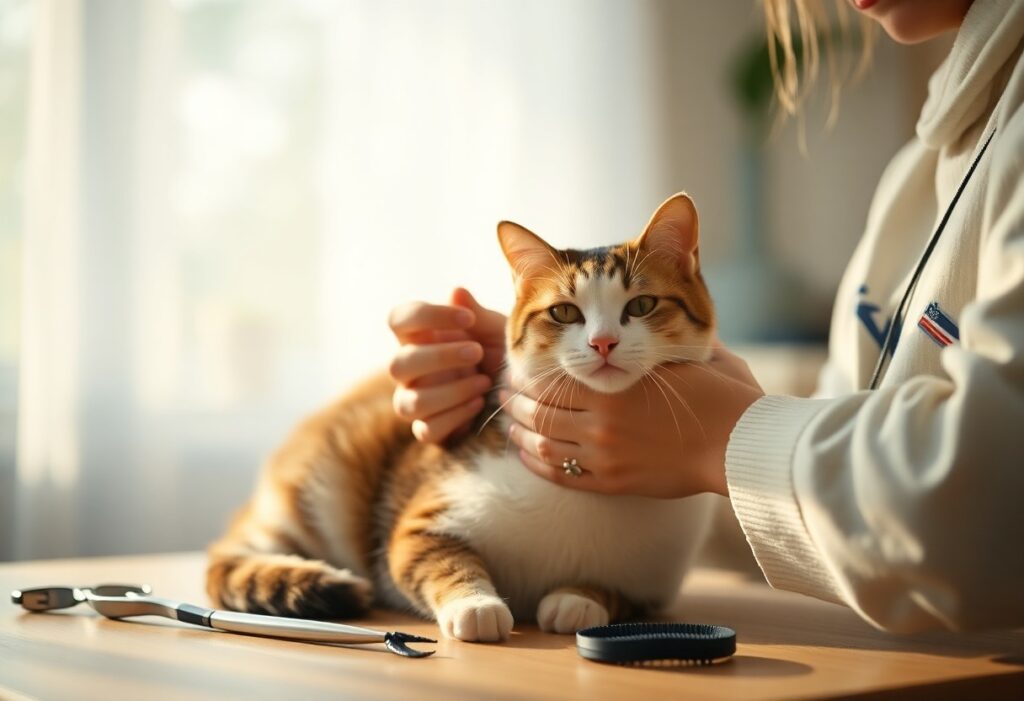 Illustration of Stress Reduction For Cats